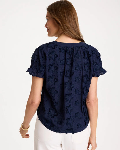 Chico's Trending | Cotton Embroidered Americana Star Blouse
