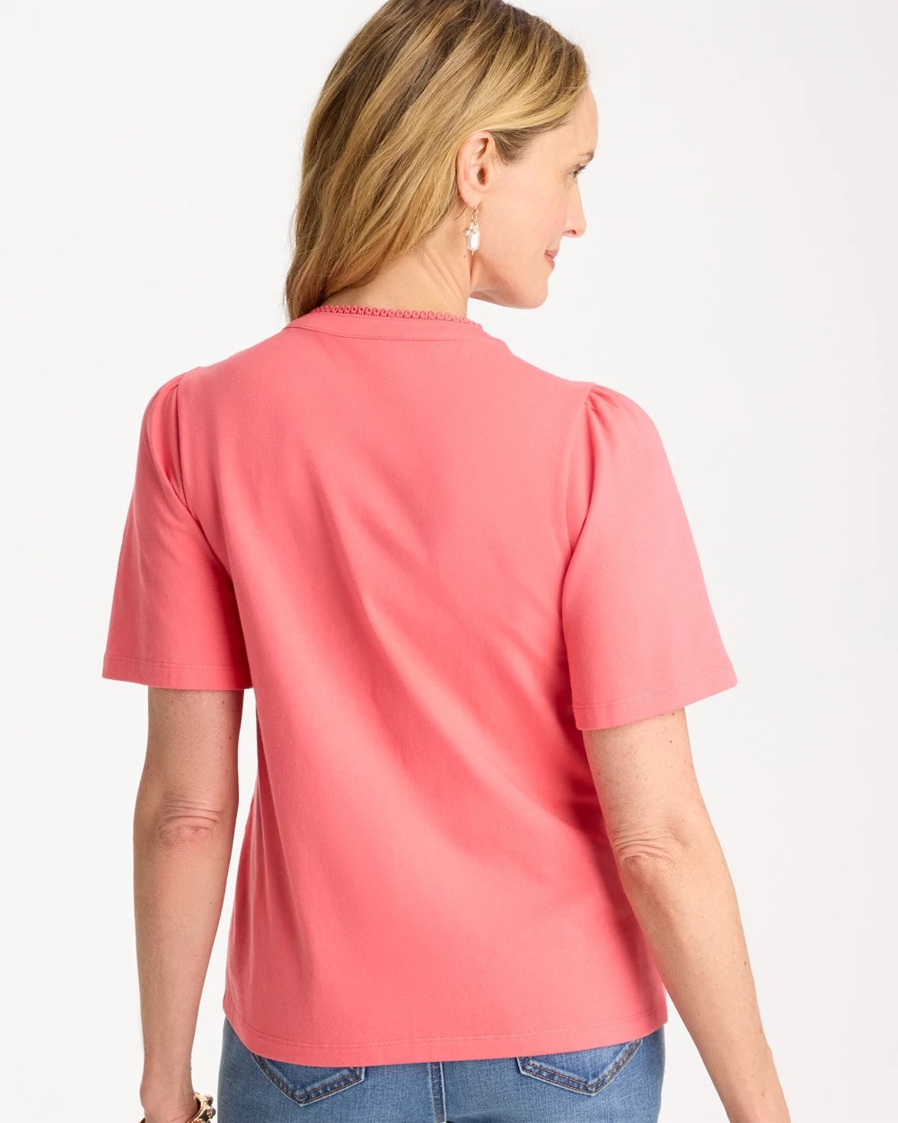 Chico's Special Offer | Embroidered Button-Front Tee