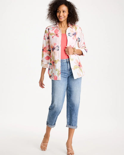 Chico's Great Value | No Iron™ Stretch Croix Collage Shirt