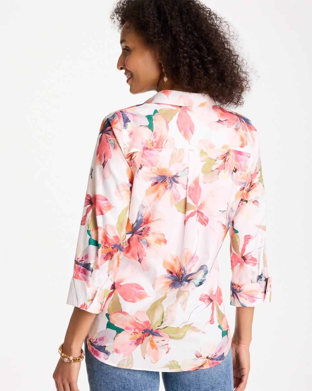 Chico's Great Value | No Iron™ Stretch Croix Collage Shirt