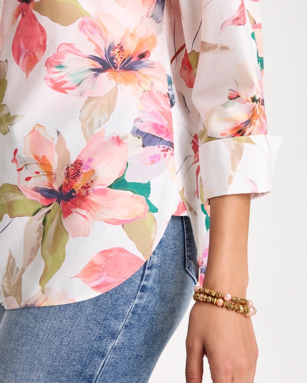 Chico's Great Value | No Iron™ Stretch Croix Collage Shirt