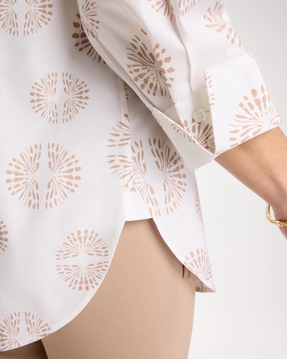 Chico's Top Pick | No Iron™ Stretch Stamped Shirt