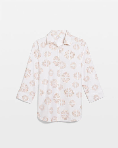 Chico's Top Pick | No Iron™ Stretch Stamped Shirt