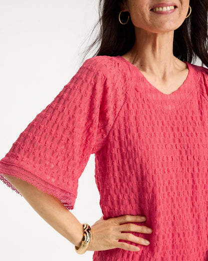 Chico's Featured | Crinkle Lace Knit Raglan Tee
