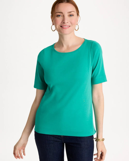 Chico's Smart Buy | Pima Elbow Sleeve Tee