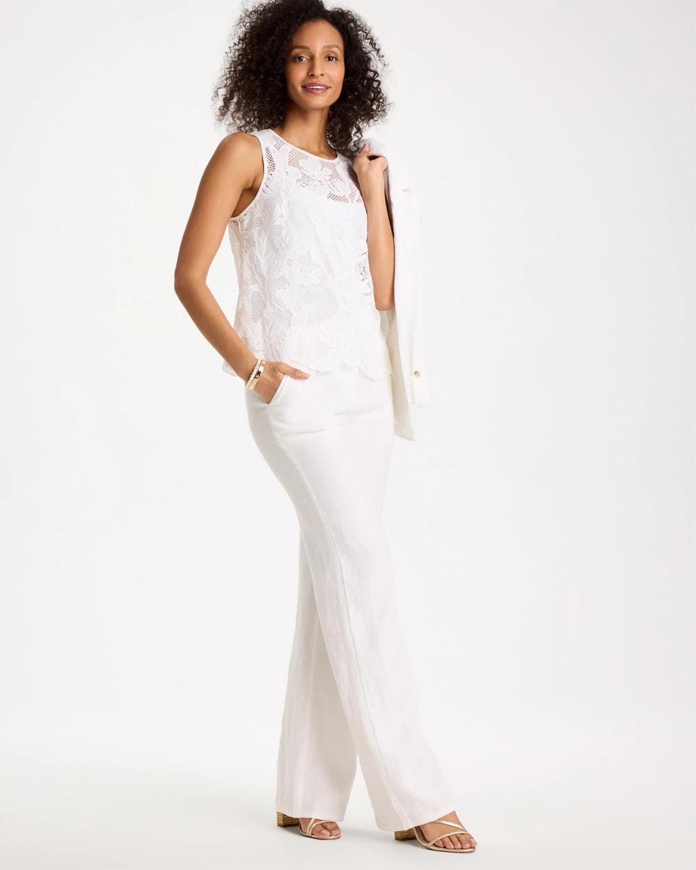 Chico's Discount | Petal Lace Applique Tank