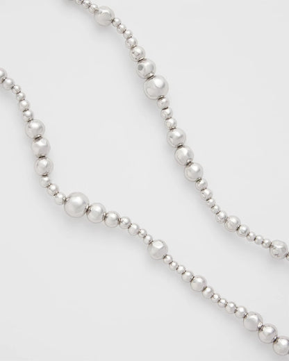Chico's Signature | Silvertone Long Beaded Necklace