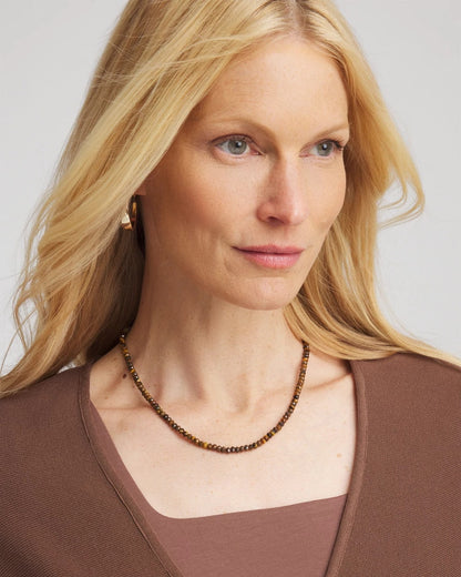Chico's Trending | Genuine Tiger's Eye Stone Necklace