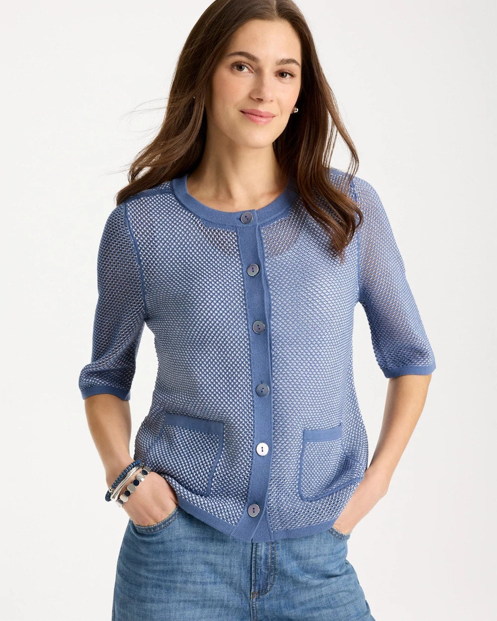 Chico's Everyday | Mesh Lady Jacket Cardigan