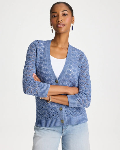 Chico's Quality | Crochet Knit Pointelle Cardigan