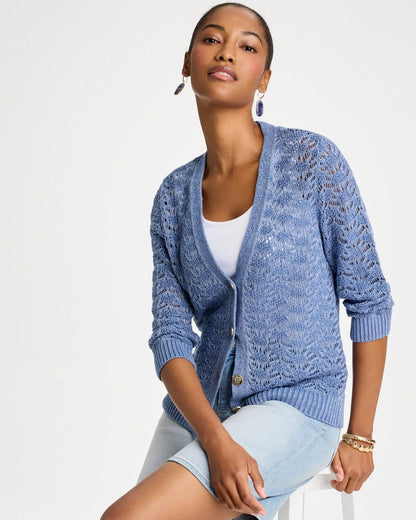 Chico's Quality | Crochet Knit Pointelle Cardigan
