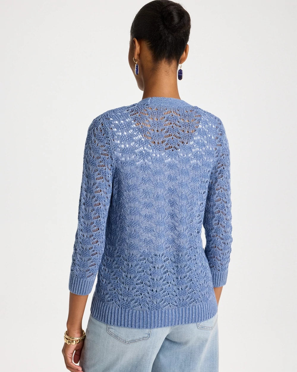 Chico's Quality | Crochet Knit Pointelle Cardigan