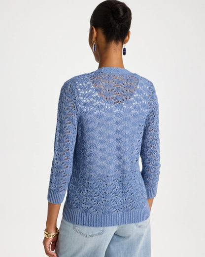 Chico's Quality | Crochet Knit Pointelle Cardigan