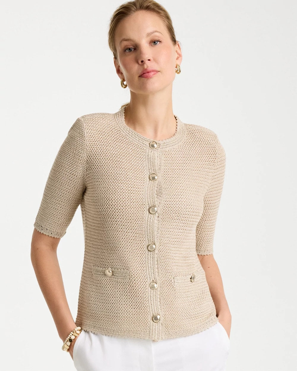 Chico's Special Offer | Metallic Lady Jacket Cardigan