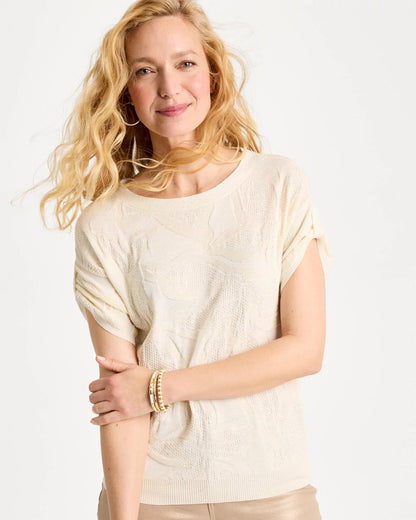 Chico's Special Offer | Floral Jacquard Dolman Pullover Sweater