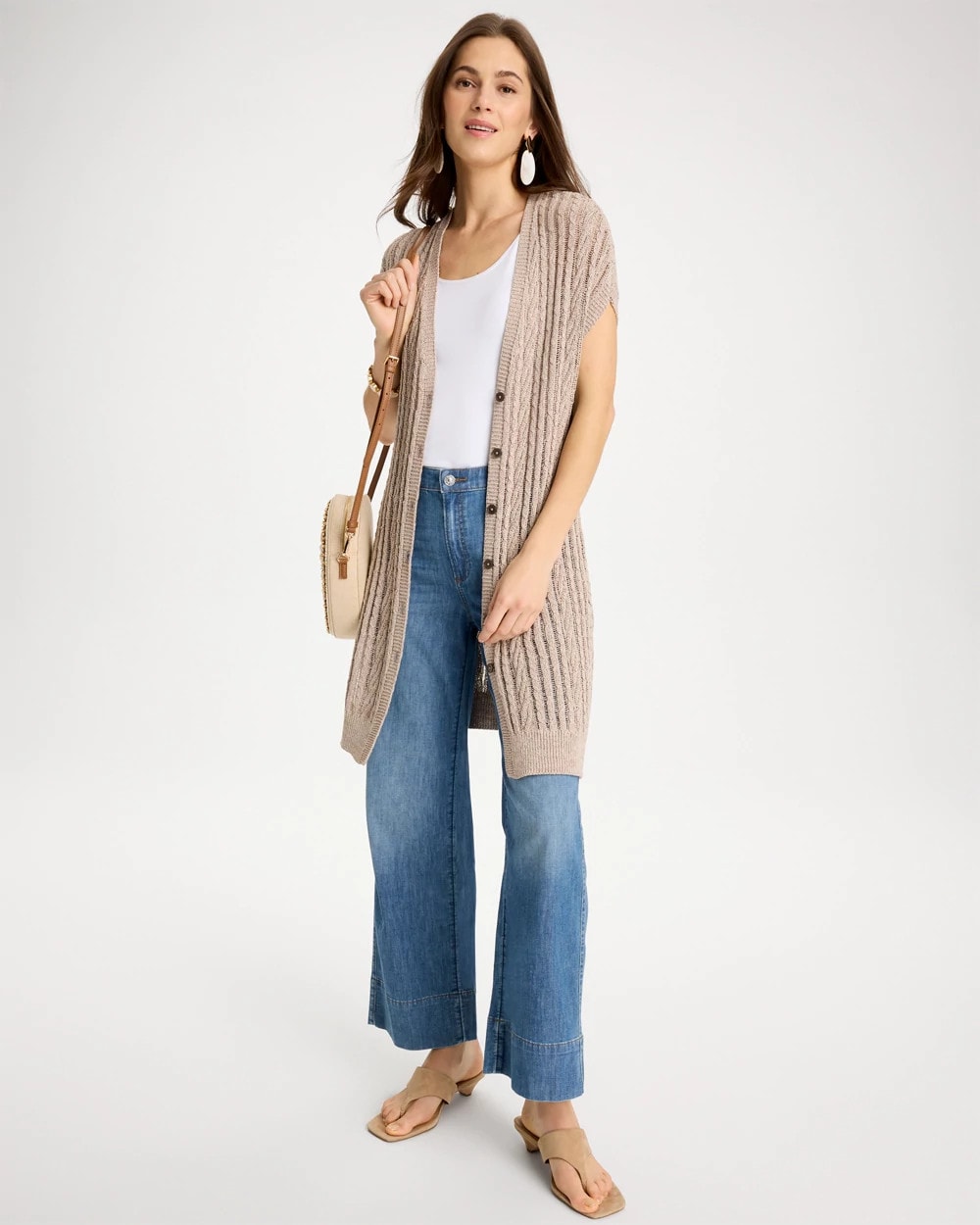 Chico's Value | Faucet V-Neck Long Cardigan Vest