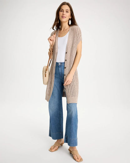 Chico's Value | Faucet V-Neck Long Cardigan Vest