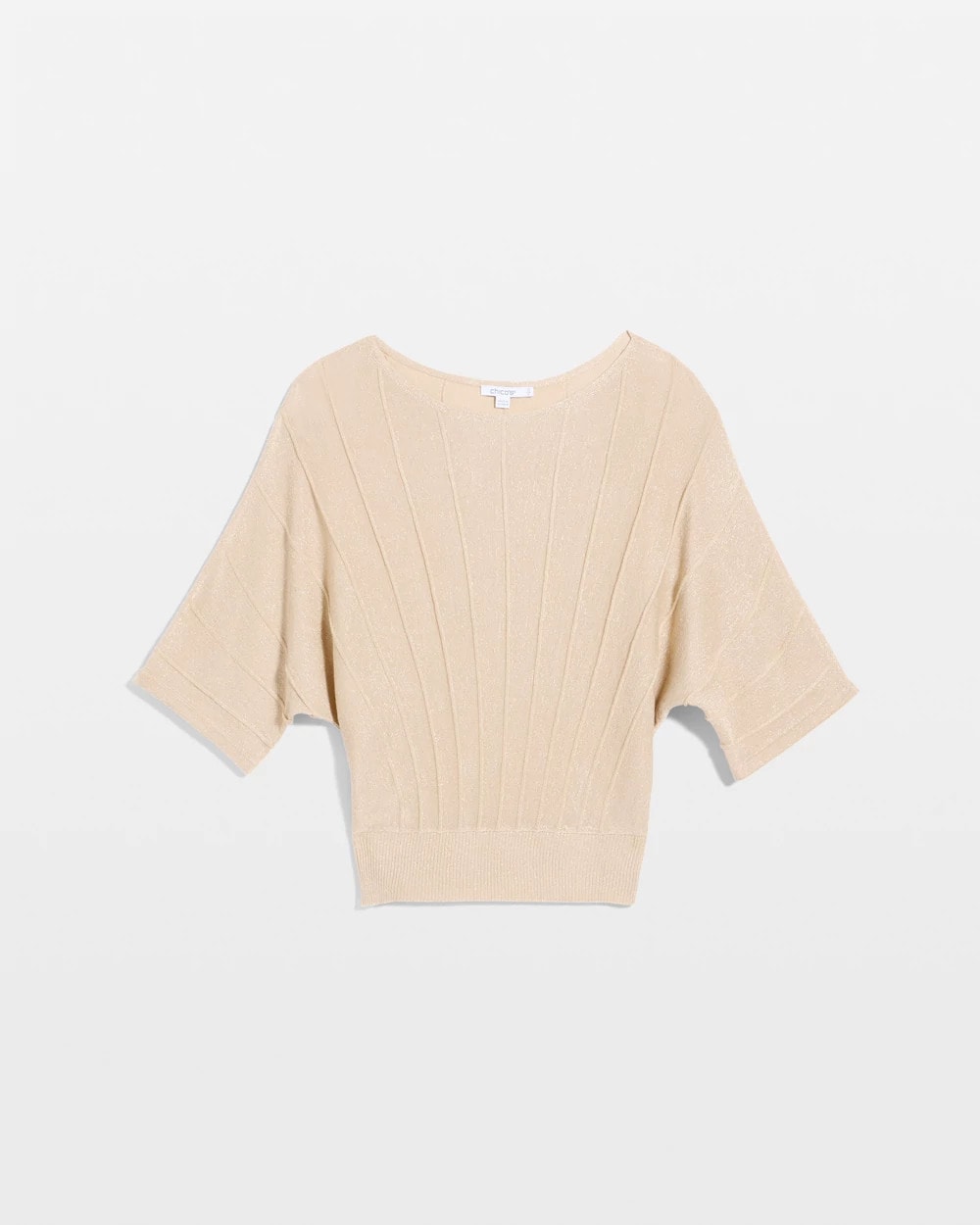 Chico's Essential | Metallic Pleated Dolman Pullover Sweater
