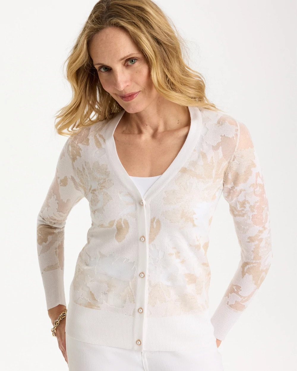 Chico's Great Value | Burnout Button-Front Cardigan