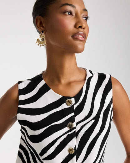Chico's Trending | Zebra Refined Crewneck Sweater Vest