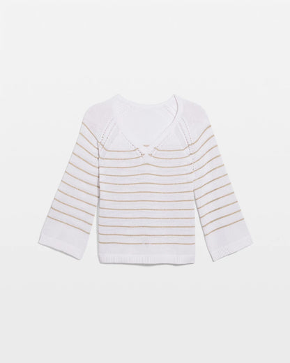 Chico's Latest | Metallic Striped Pullover Sweater