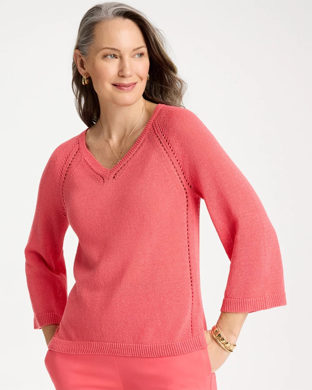Chico's Quality | Cotton-Blend Pullover Sweater