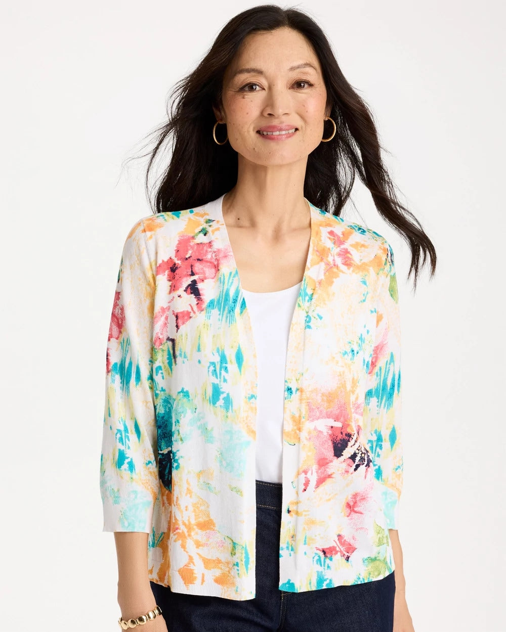 Chico's Premium | Printed Summer Romance Cardigan