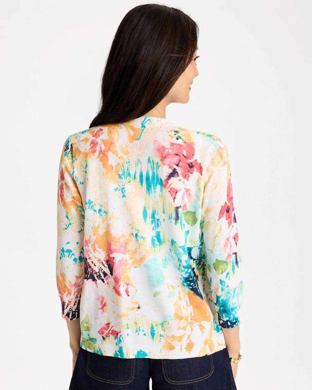 Chico's Premium | Printed Summer Romance Cardigan