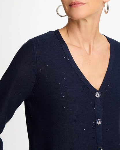 Chico's Recommended | Stitchy Sequin V-Neck Cardigan