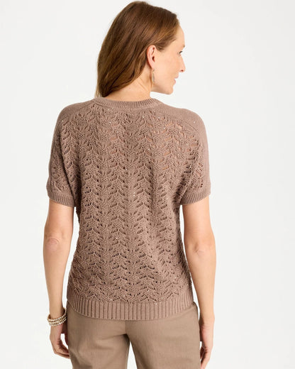 Chico's Top Pick | Sequin Pointelle Pullover
