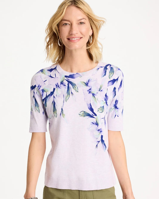 Chico's Quality | Ella Short-Sleeve Orchid Sweater