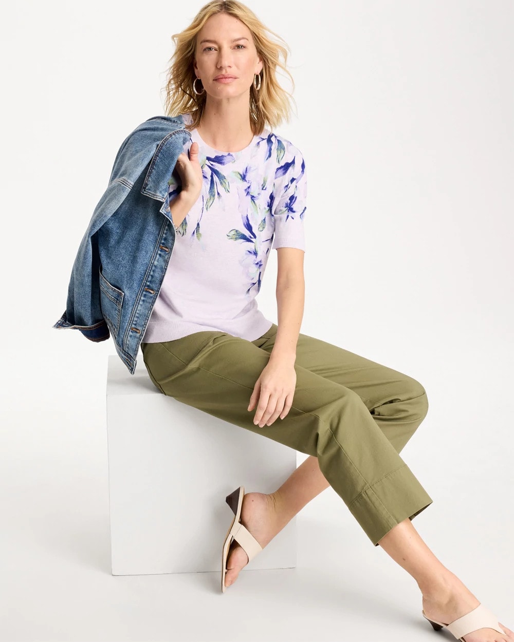 Chico's Quality | Ella Short-Sleeve Orchid Sweater