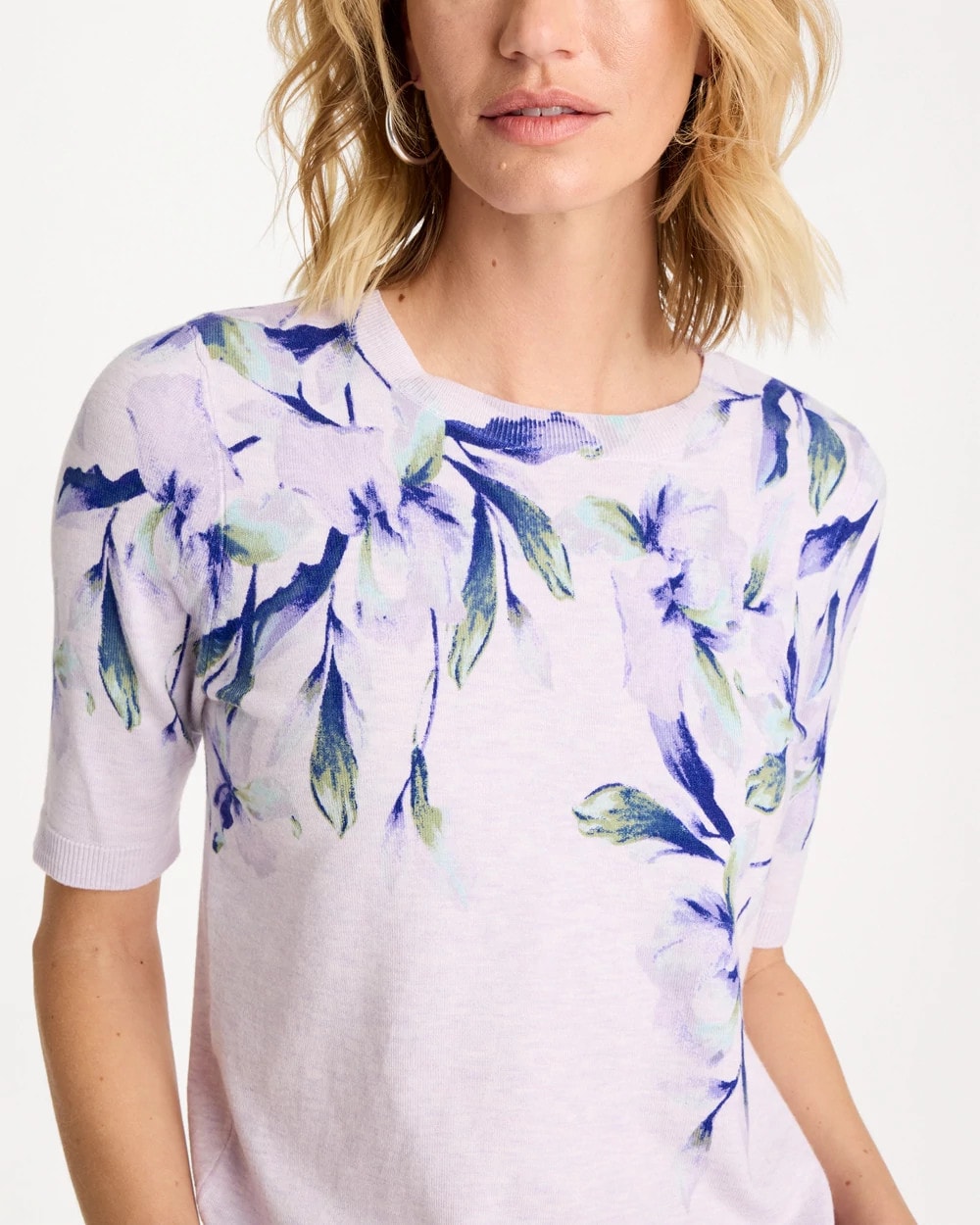Chico's Quality | Ella Short-Sleeve Orchid Sweater