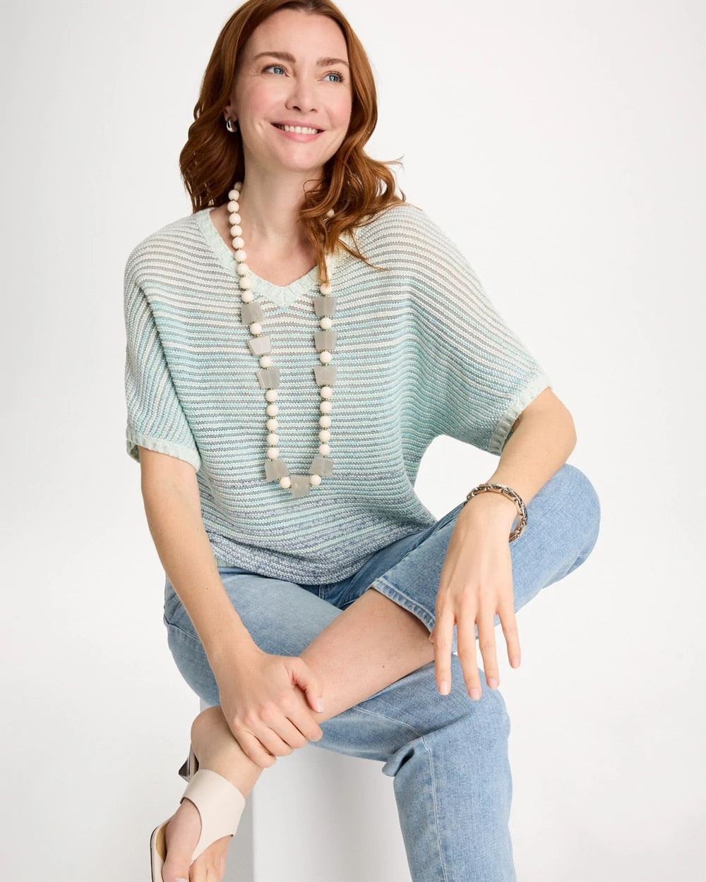Chico's Discount | Space Dyed Pullover Sweater