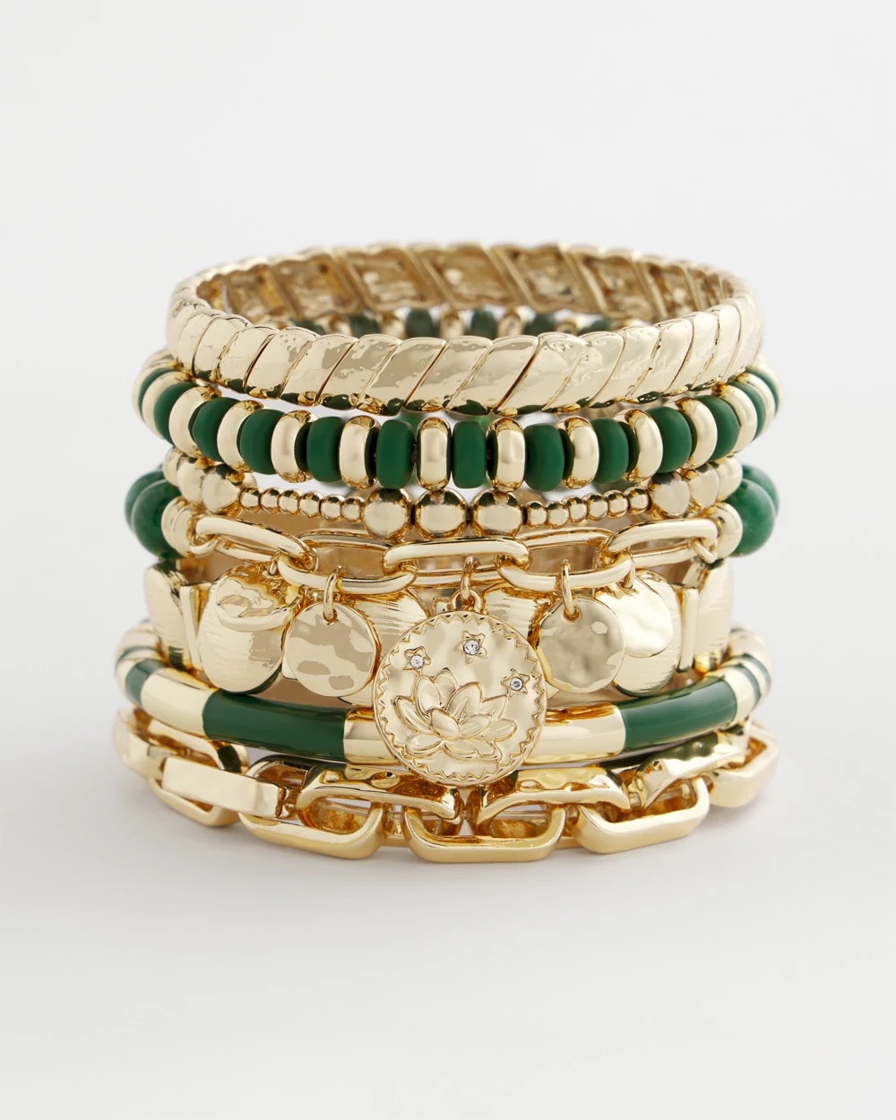 Chico's Special Offer | Green Enamel Hinge Bangle