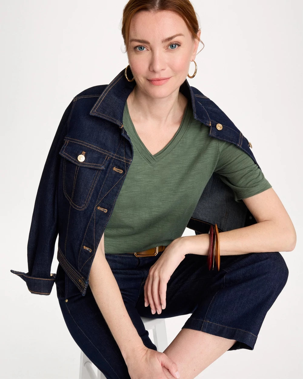 Chico's Discount | Cotton Slub V-Neck Tee