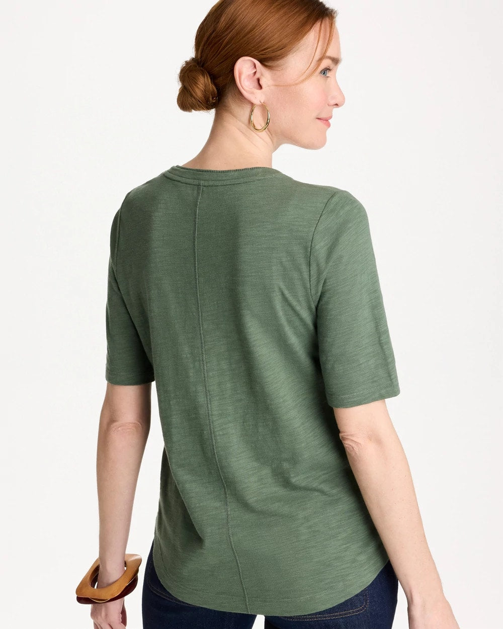 Chico's Discount | Cotton Slub V-Neck Tee