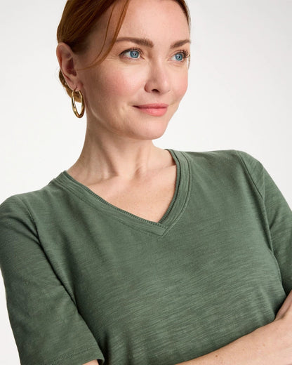 Chico's Discount | Cotton Slub V-Neck Tee