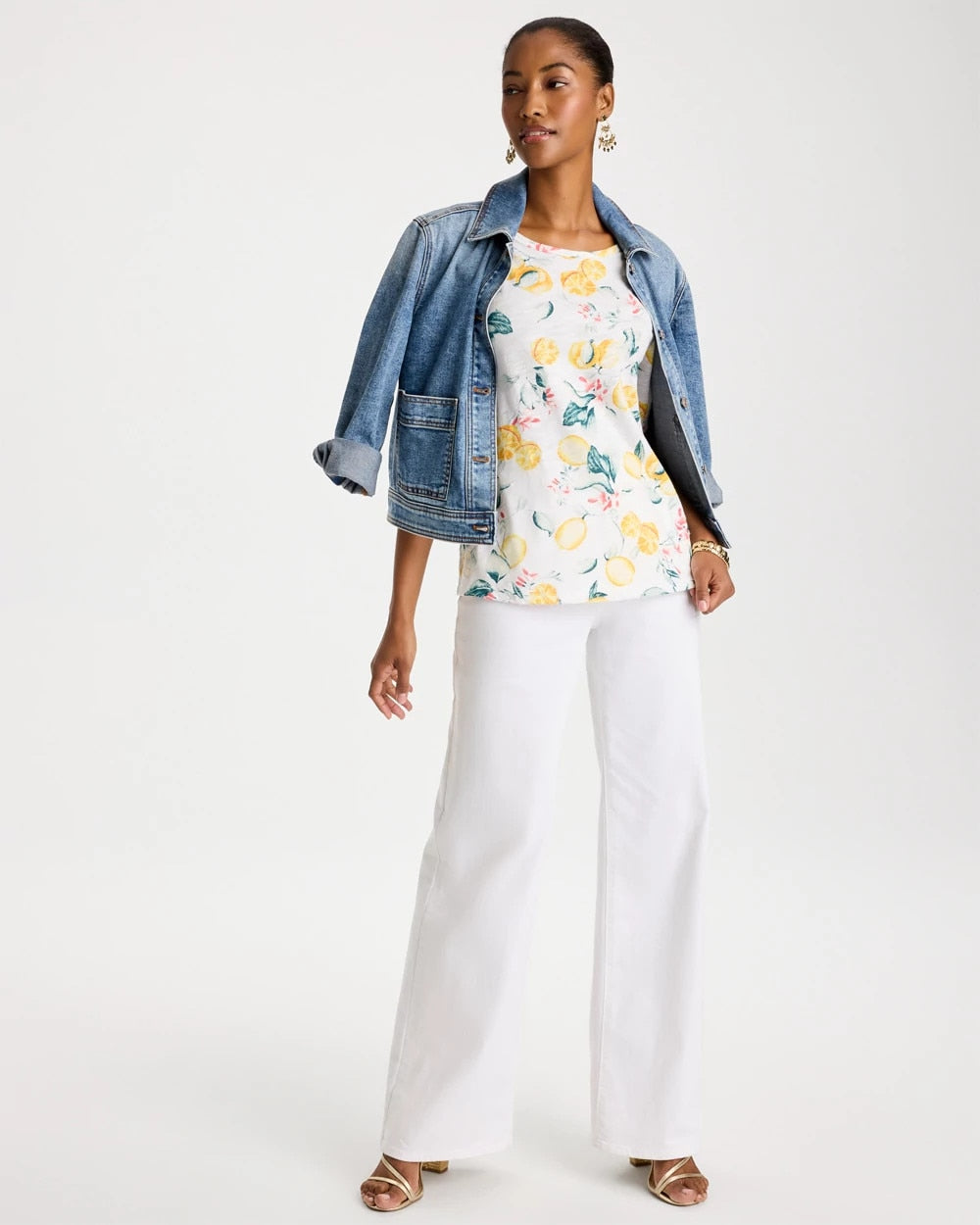 Chico's Latest | Cotton Slub Printed Tee