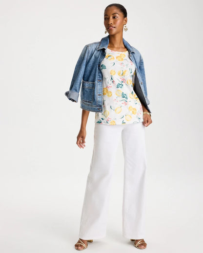 Chico's Latest | Cotton Slub Printed Tee