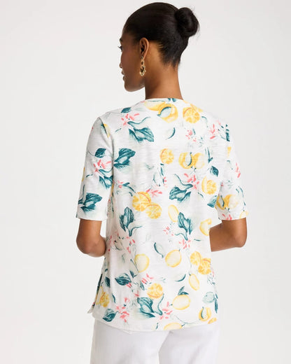 Chico's Latest | Cotton Slub Printed Tee