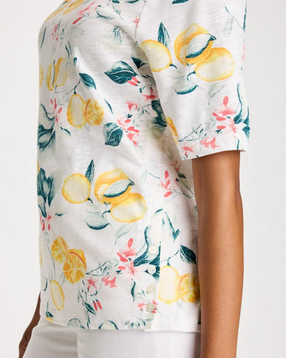 Chico's Latest | Cotton Slub Printed Tee