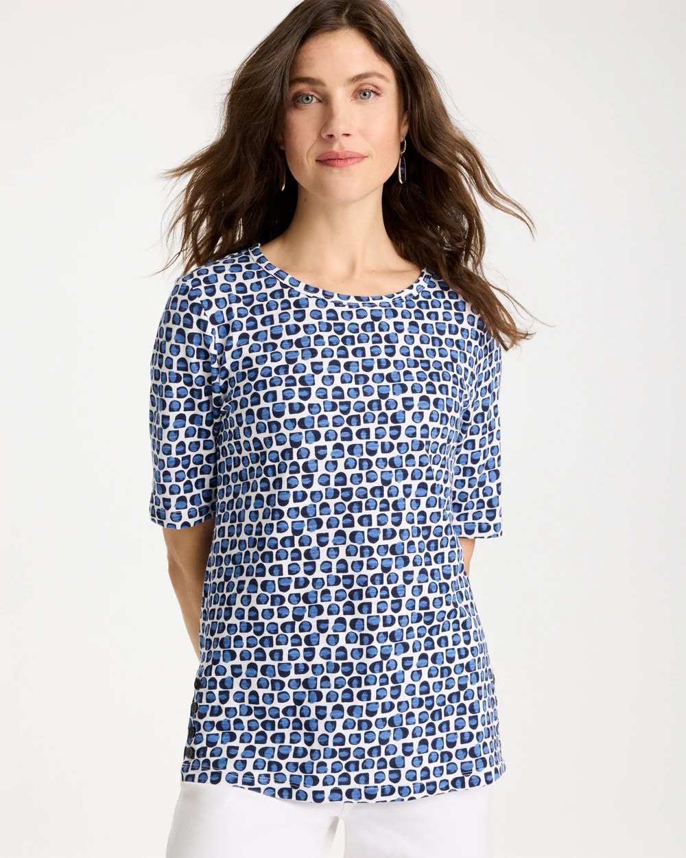 Chico's Latest | Cotton Slub Printed Tee
