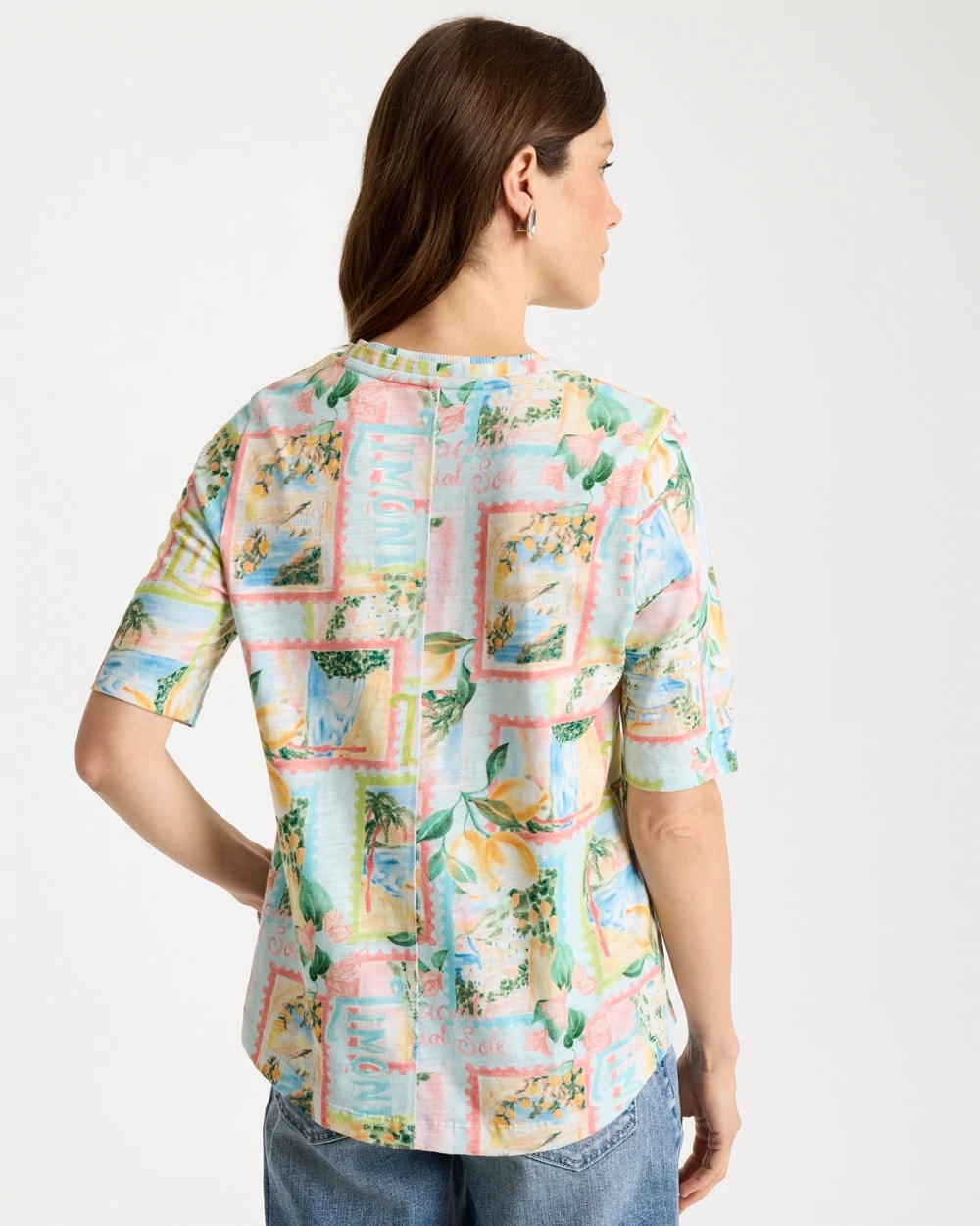 Chico's Premium | Limoni Dolci Cotton Slub V-Neck Tee