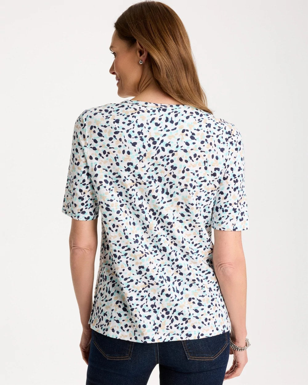 Chico's Signature | Cotton Slub Printed Tee