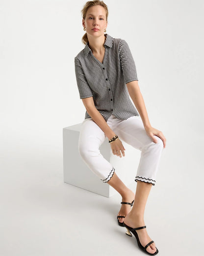 Chico's Trending | Gingham Textured Camp Tee