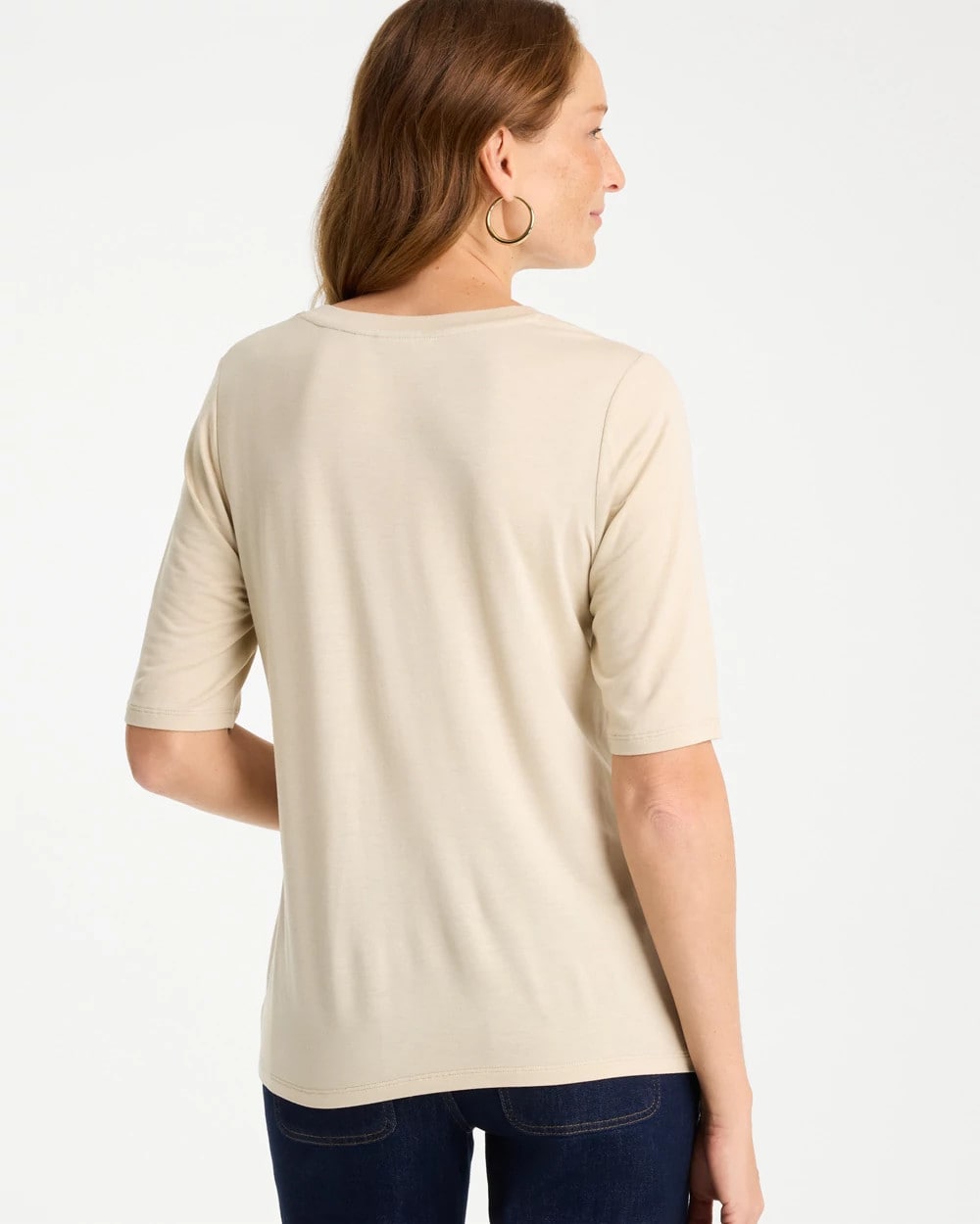 Chico's Signature | Knit Sequin Elbow Tee