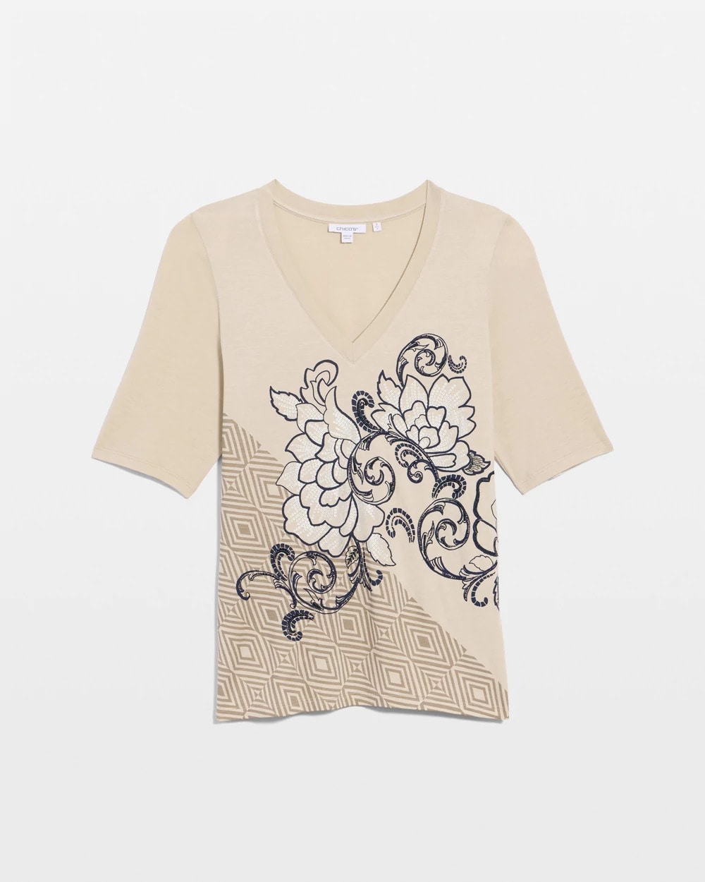 Chico's Signature | Knit Sequin Elbow Tee