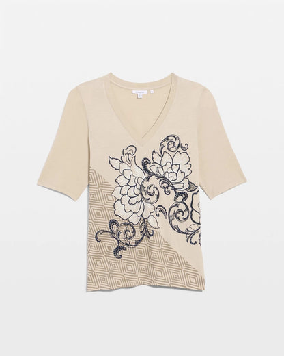Chico's Signature | Knit Sequin Elbow Tee