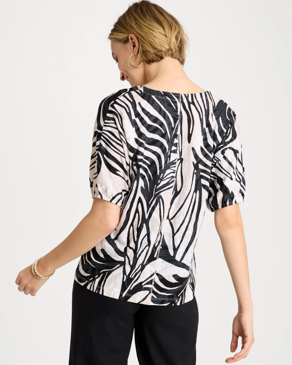 Chico's Value | Linen Ruched Palm Tee